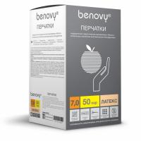 Перчатки Benovy хирургические неопудренные стерильные 7 купить в #REGION_NAME_DECLINE_PP#