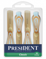 PRESIDENT. Межзубные ершики "Classic" XS, d=0,28mm, желтый цвет, 4шт./упак. купить в #REGION_NAME_DECLINE_PP#